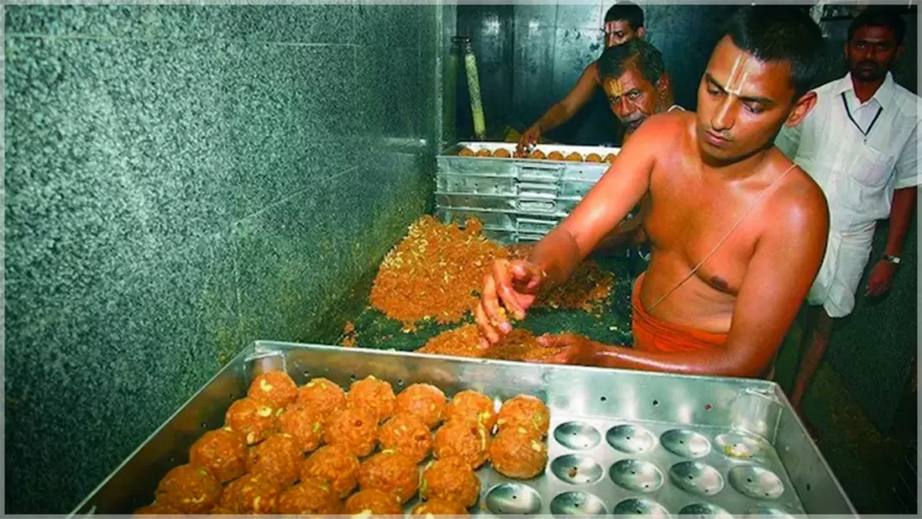 TIRUPATI TEMPLE, PRASADAM, LADDU